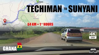 Techiman To Sunyani Road Travel in Ghana 4K