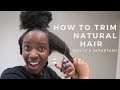 How to Trim Natural Hair | Cut Split Ends & Knots