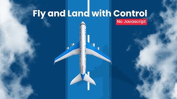 Flying and Landing Airplane Using Html & CSS | How to Make Animated Website using CSS