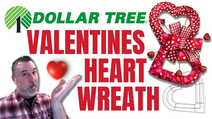 Sevgililer Günü İçin Kolay Kalp Çelenk Yapımı - DOLLAR TREE