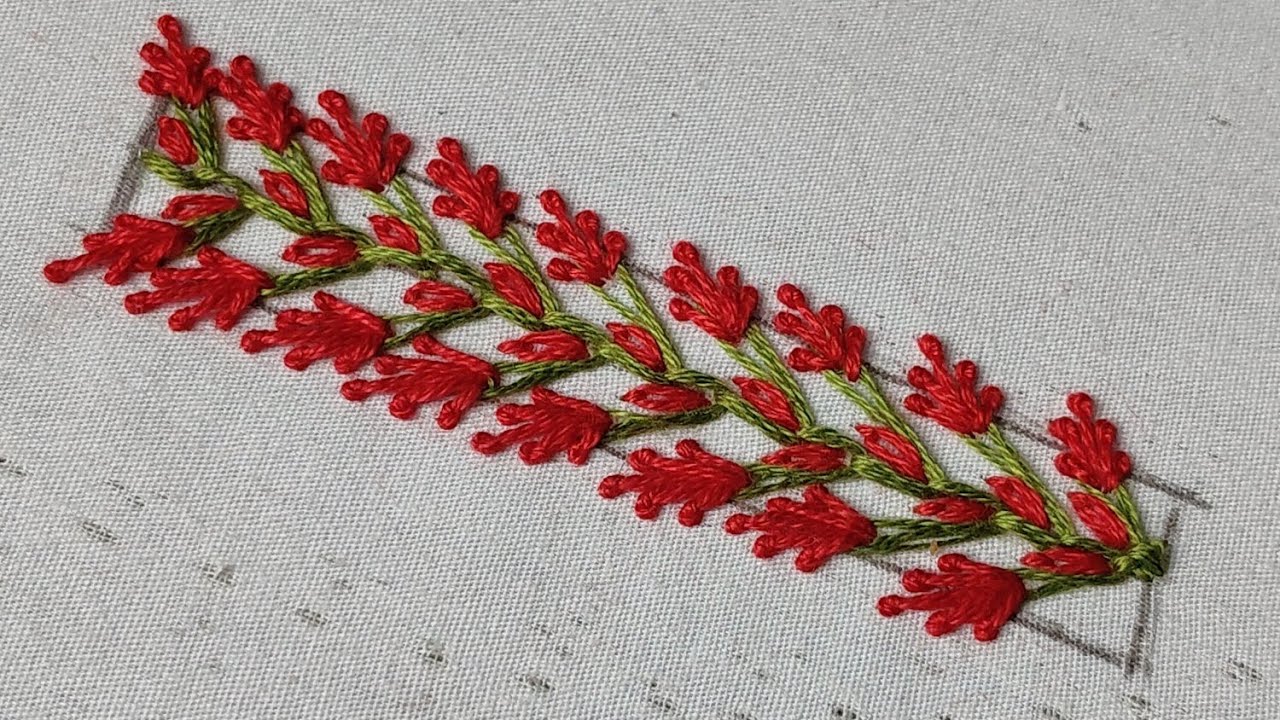 Gorgeous Simple BorderLine Stitch For Beginners | Easy Border design ...