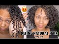 How To: Defined Wash and Go Curls On Your Natural Hair | Type 3/4 Curls - 2 Products!
