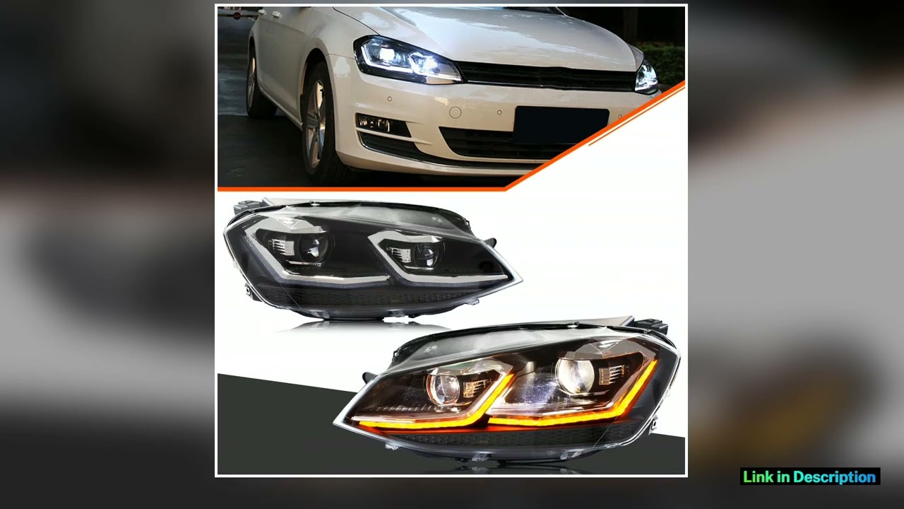 Full LED Headlights for Volkswagen VW Golf 7 MK7 VII 20132017 TDI TSI Sequential Signal Front