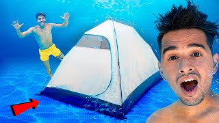 24 hours under water Camping ⛺ Can I survive?