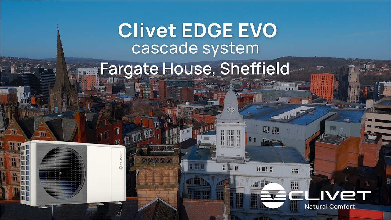 Clivet EDGE EVO Cascade system supplying hot water to 41 apartments at Fargate House, Sheffield.