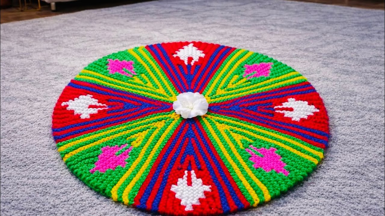 Handmade Woolen Doormat | Perfect for Living Room & Entrance😍/ परफेक्ट पायेदान बनाये😍