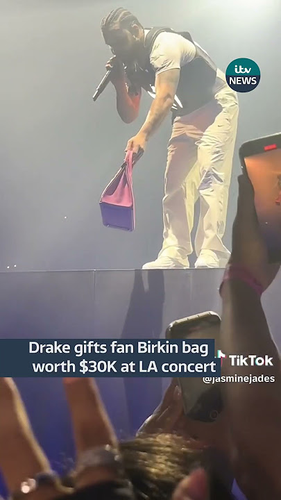 Drake Gifts A Pink Birkin Bag To A Fan At His Concert