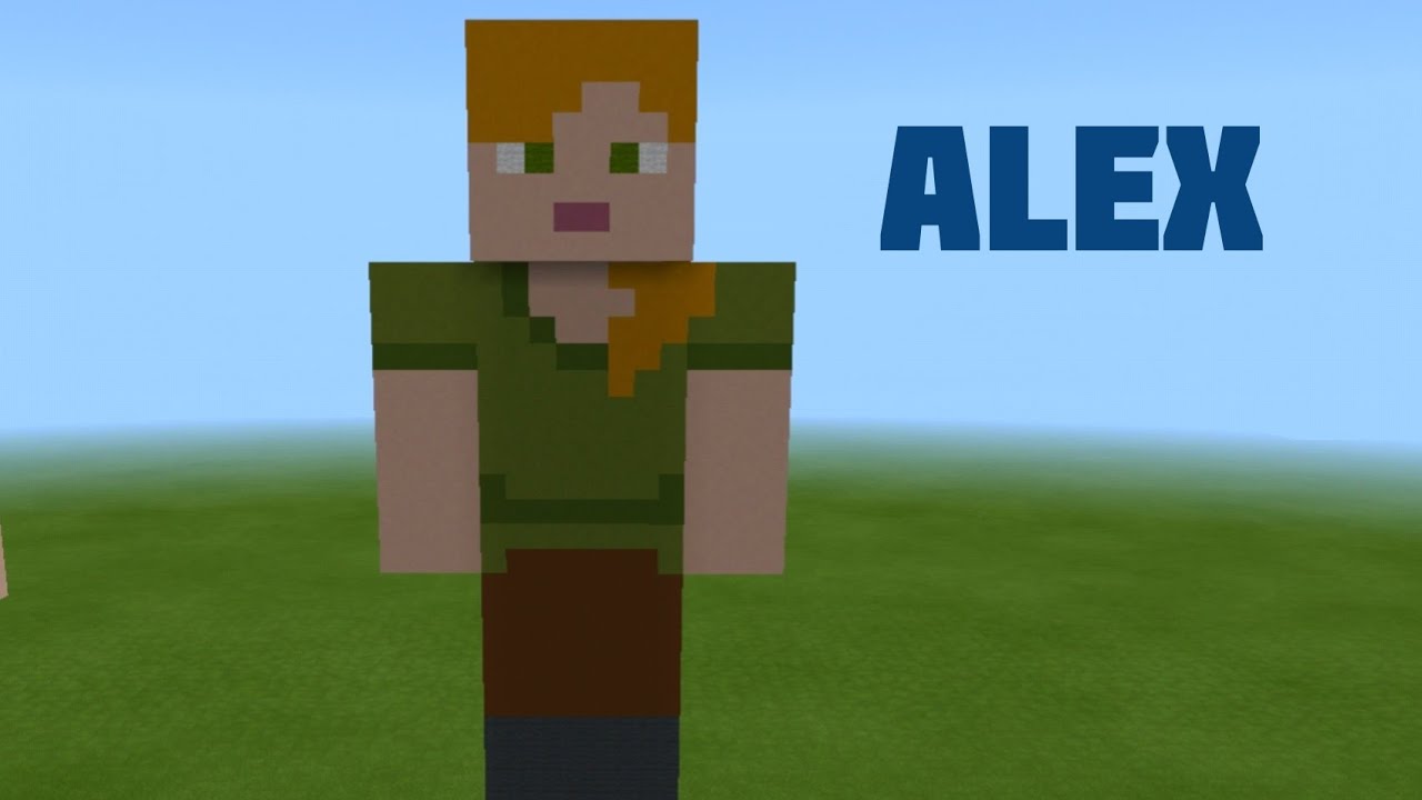 Building Alex Statue in Minecraft PE | Minecraft bedrock - YouTube
