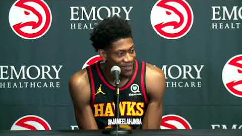 2022 Atlanta Hawks Media Day - Tyrese Martin, De'A...