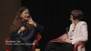 Charwei Tsai and Leanne Sacramone at the Art and Social Commitment Symposium 2025