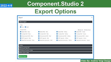 Export Options - Component.Studio 2 - E13 (V. 2022-4-9)