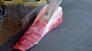 【肉磨きASMR】牛タンの皮を剥いて焼肉カットするだけの動画