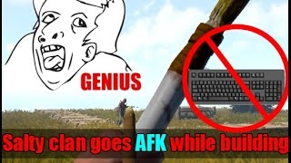 KILLING SALTY AFK CLAN WHILE BUILDING | RUST