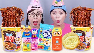Jeli Coklat Tteokbokki Voedsel Pororo Mukbang DONA