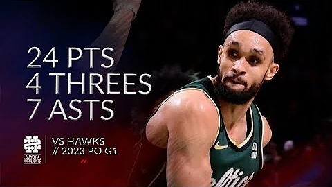 Derrick White 24 pts 4 threes 7 asts vs Hawks 2023 PO G1