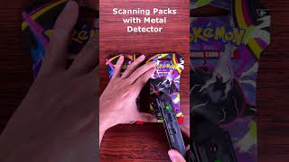 Using Metal Detector on Pokemon Packs #pokemon #pokemoncards #pitchblack #tcgpokemon #packopening