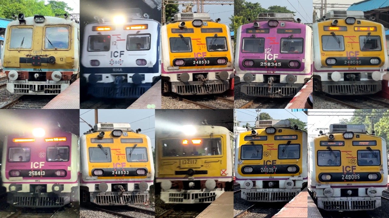 [17 in 1] Amazing multicolored different model EMU local trains at ...