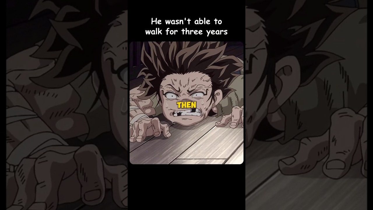 He wasn't able to walk for three years #anime #shorts