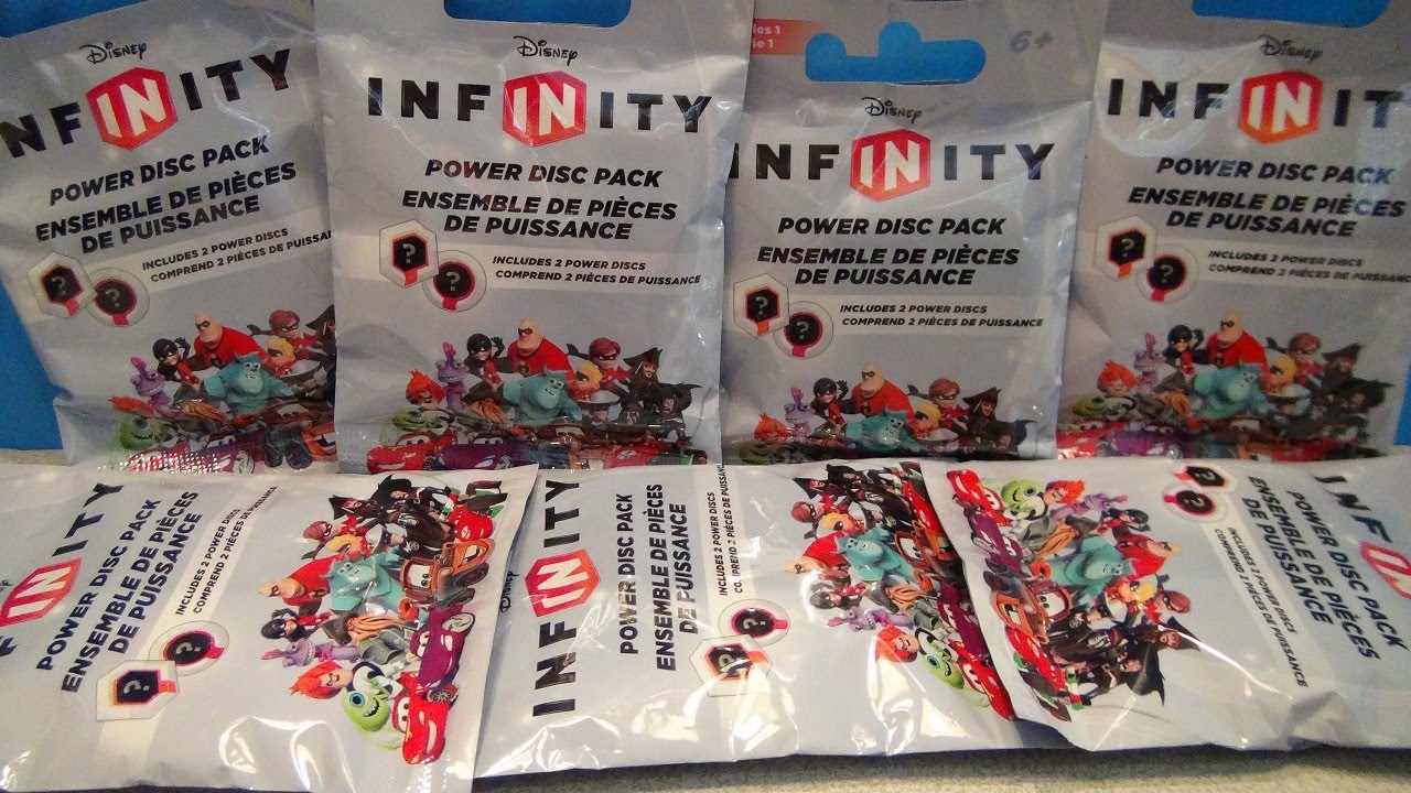 DISNEY INFINITY POWER DISC PACKS BLIND BAG OPENING VIDEO - YouTube