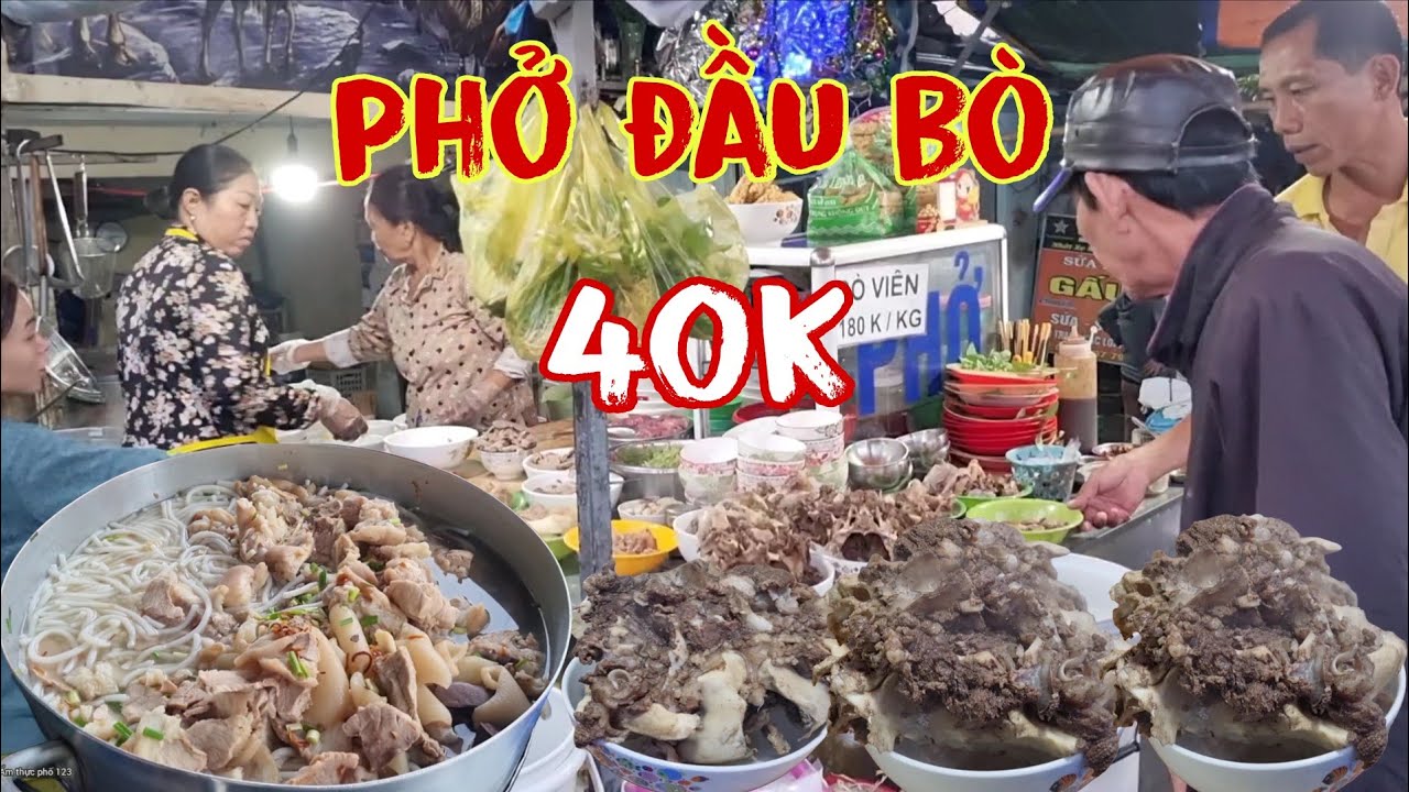 Bất ngờ trước quán phở đầu bò 40k, bánh canh 20k dành cho người lao động 