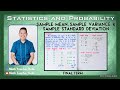 Statistics & Probability | HOW TO COMPUTE SAMPLE MEAN, VARIANCE, STANDARD DEVIATION ? | Grade 11