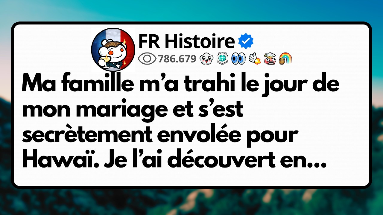 J’étais en train de nouer ma cravate, seul dans la chambre du marié, quand mon téléphone a vibré. C’était une notification Facebook. Une photo de groupe, des palmiers, un soleil éclatant. Ma mère,...