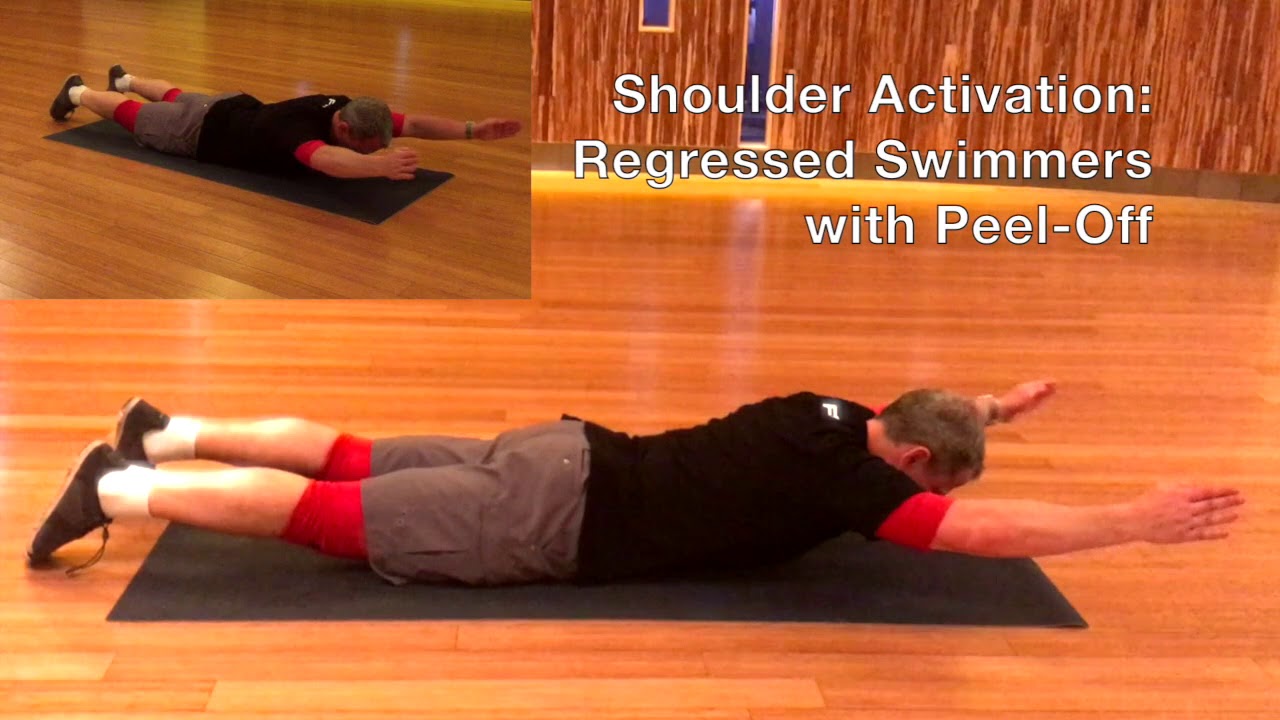 Shoulder Activation Sequence - Regressed Swimmers - I-Y-T-A-i Holds - Kneeling Plank Protraction shoulders
