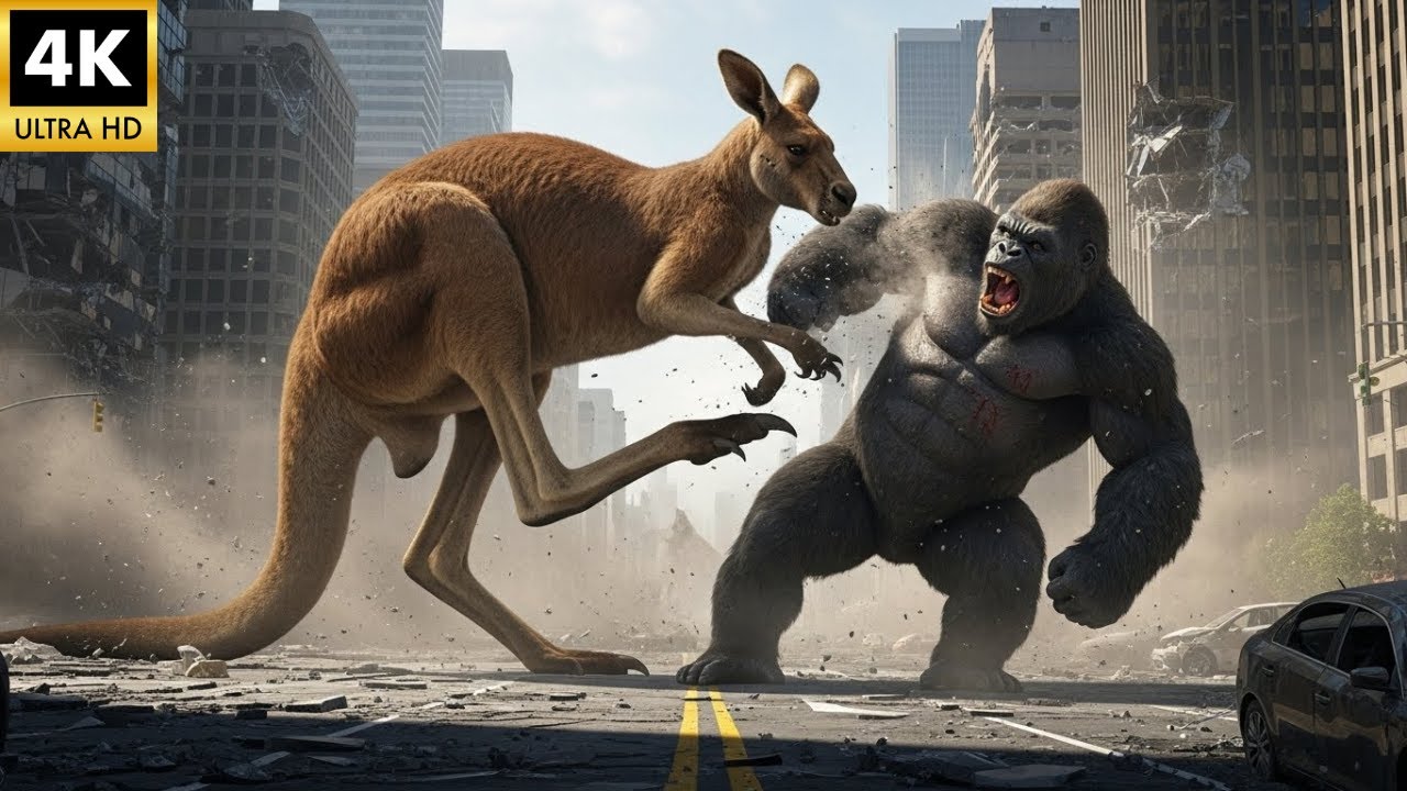 King Kong Vs Giant Wild Kangaroo | Unseen Battle of Destruction | The Titan World