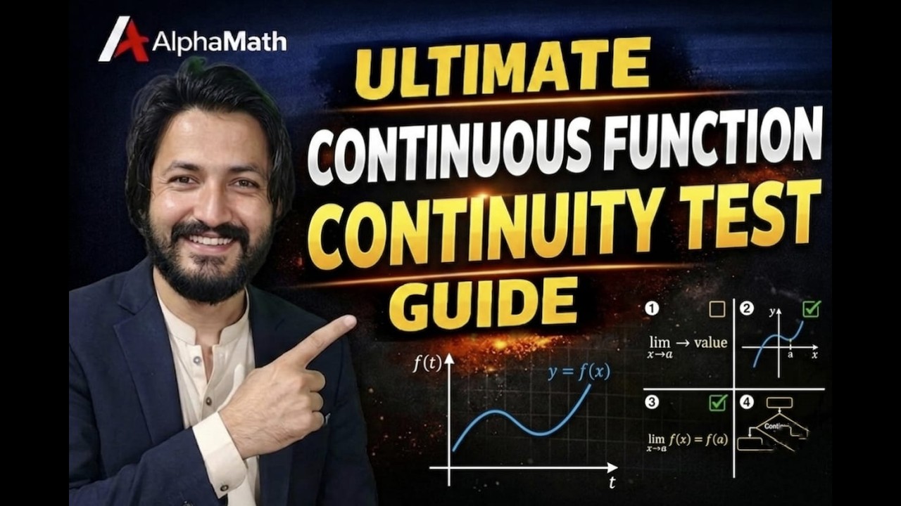 Continuity of a Function | Continuity Test Explained Simply - YouTube
