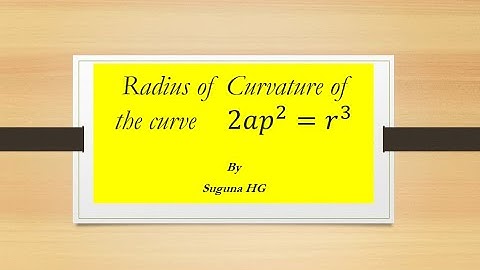 Radius of curvature