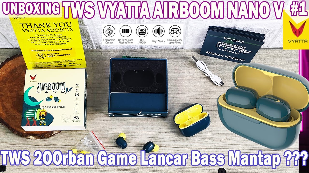 CUMA 200RIBUAN TWS VYATTA AIRBOOM NANO V TWS BLUETOOTH 5 1 MURAH 