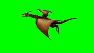 Dragon in fly - green screen effects - free use