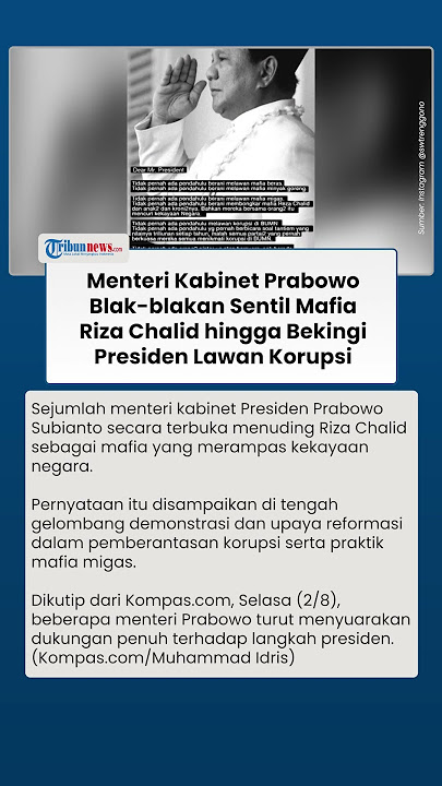 Menteri Ekonomi Prabowo Kompak Terang-terangan Sebut Riza Chalid Mafia yang Rugikan Keuangan Negara
