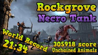 Eso - Rockgrove Former World Record | 305918 Score 21:34 | Necromancer Tank