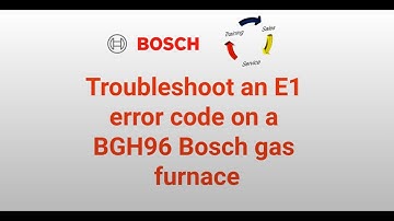 Troubleshoot an E1 error code on a BGH96 gas furnace