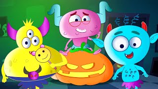 Let's Count - Five Little Monsters Jumping on the Bed Nursery Rhyme for Kids