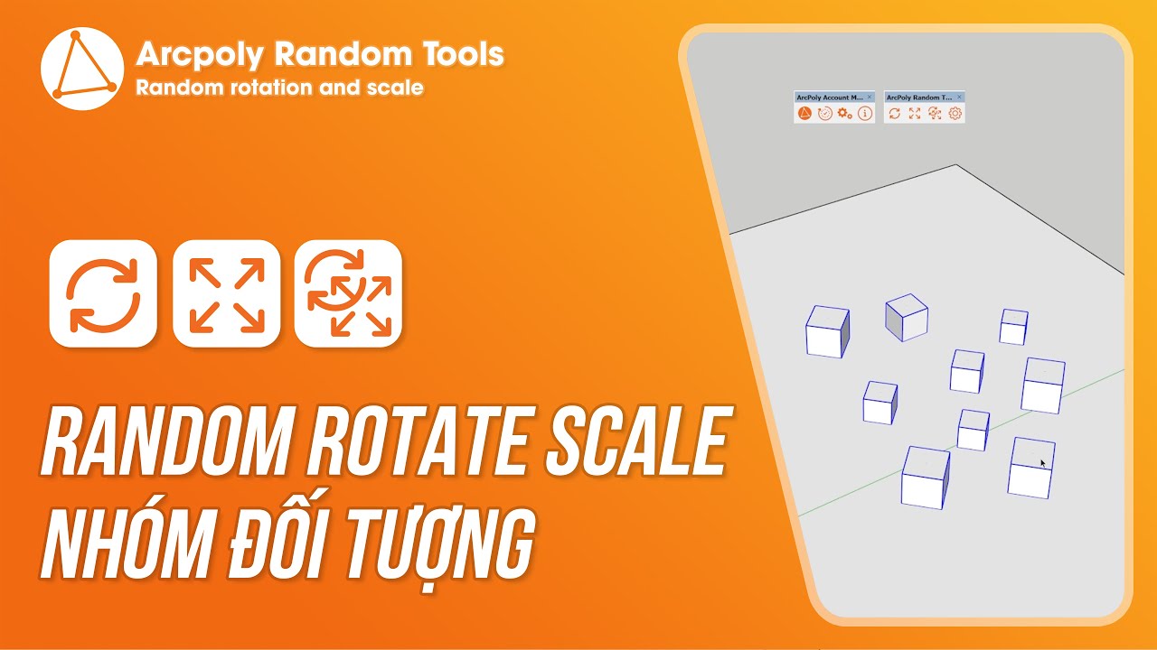 Random Scale Rotate Arcpoly Random Tools - Random Rotate Scale Nhóm Đối Tượng - YouTube