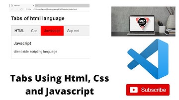 how to create tabs using html, css and javascript