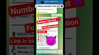 number info bot 😈 #cybersecurity #hackingtutorial #telegram #ethicalhacking #shorts