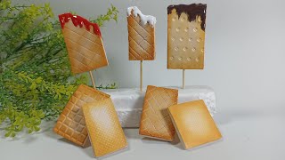 Galletas con retazos de foamy y diferentes texturas