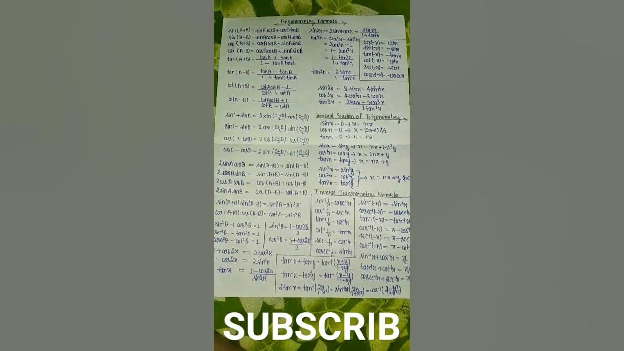 class-12-all-trigonometry-and-integration-formula-airforce-virel