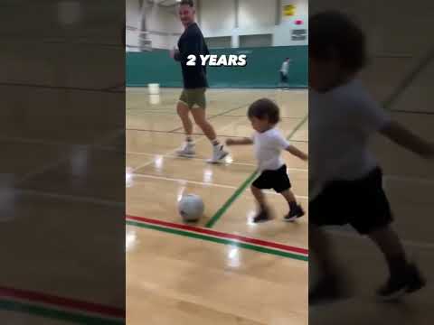 Toddler S Journey Of When He First Started Walking And Kicking A Ball To Now