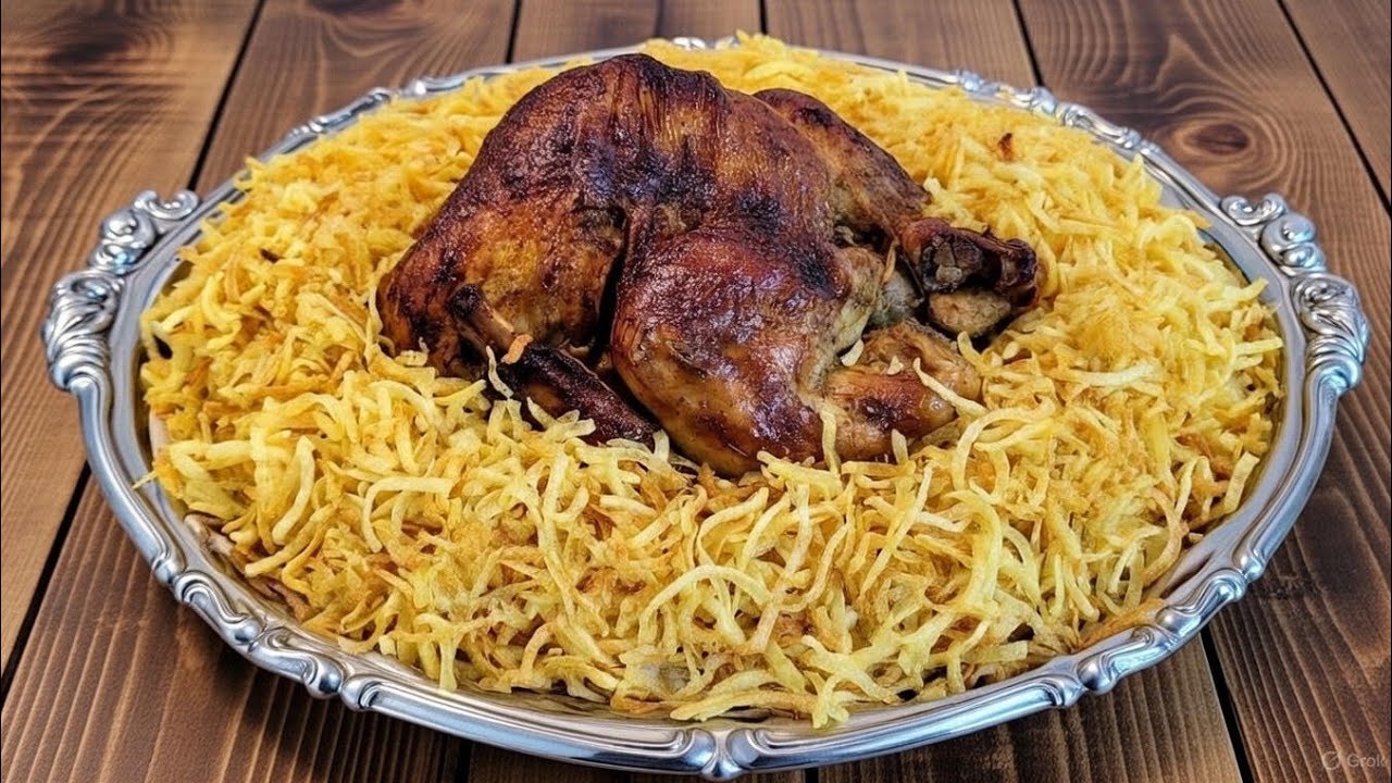 اكتشفوا سر تتبيلة الديك الرومي محمر من برا وطري من الداخل مع بطاطا شيبس مقرمشة مصنوعة في الدار نظيفة