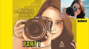 How to Make Vector Art In Corel Draw "MICHELLE ZIUDITH" | SpeedArt PART I