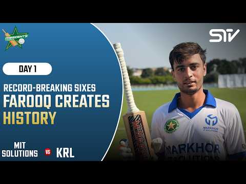 FAROOQ MAKES HISTORY! MOST SIXES IN AN INNINGS | KRL v MIT Solutions | President's Trophy | MZK1J