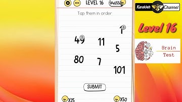 Brain test 🧠 - Level 16 - tap them in order
