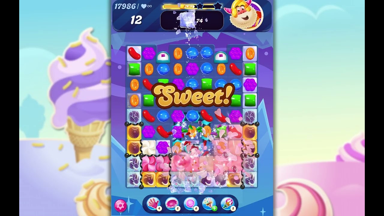 Уровень 17986 в Candy Crush Saga