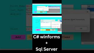 C# WinForms CRUD App with SQL Server #shorts #csharp #sql #coding #softwaredevelopment