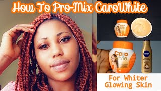 Mixing Caro white cream with Nivea Cocoa lotion to get a glowing skin