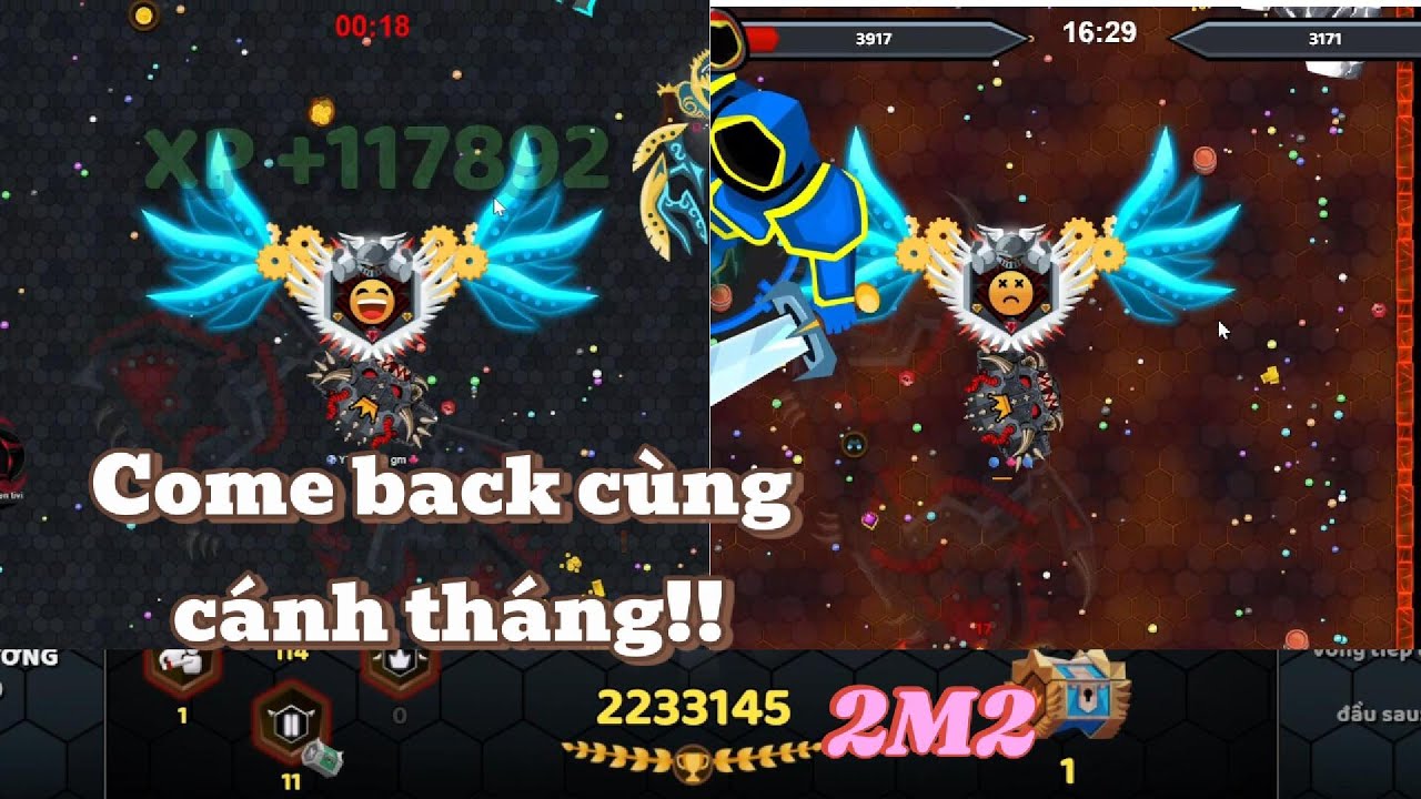 Evowars.io Khoa gm comeback cực mạnh Trên đôi cánh tháng!!Lấy 2m2 điểm..